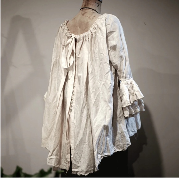 Amano by Lorena Laing Button Back Blouse in Tea Stain - Picture 6 of 14